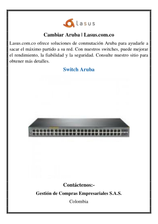 Cambiar Aruba | Lasus.com.co