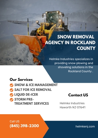 Snow Removal Agency in Rockland County