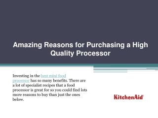 Things to consider before buying a food processor for your kitchen