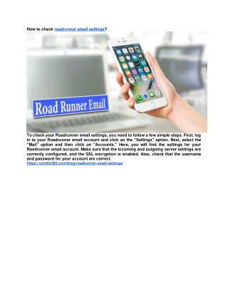 How to check roadrunner email settings