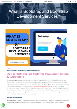 What is Bootstrap and Bootstrap Development Services?