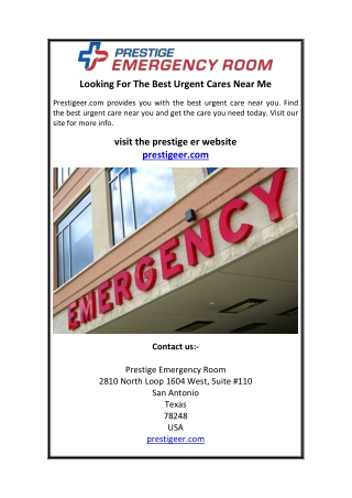 Looking For The Best Urgent Cares Near Me