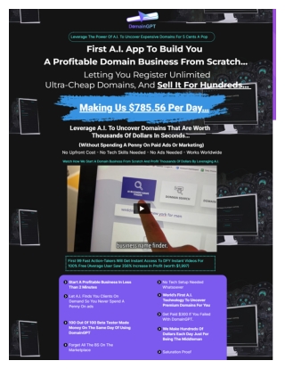 DomainGPT - Letting You Register Unlimited Ultra-Cheap Domains, And Sell It For Hundreds