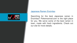 Japanese Ramen Encinitas  Pokemoonsd.com
