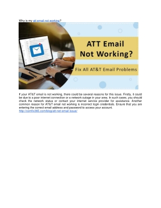 Why is my att email not working