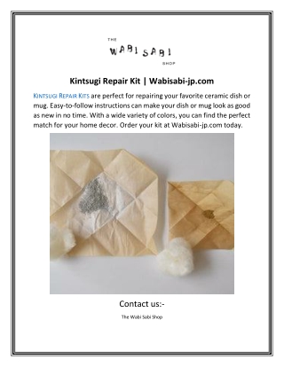 Kintsugi Repair Kit | Wabisabi-jp.com