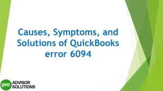 An easy way to quickly fix QuickBooks Error 6094