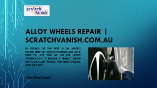 Alloy Wheels Repair | Scratchvanish.com.au