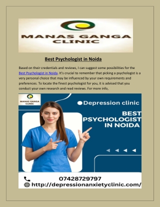 Best Psychologist in Noida