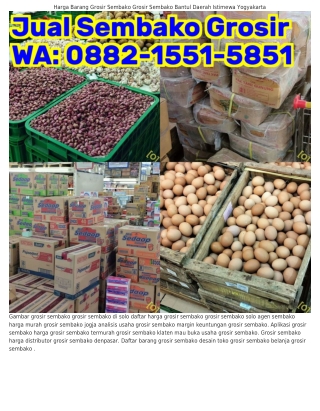 Ö882_1551_5851 (WA) Distributor Sembako Untuk Grosir Grosir Sembako Bantul