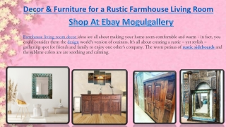 Decor & Furniture for a Rustic Farmhouse Living Room