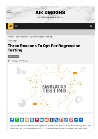 Three Reasons To Opt For Regression Testing