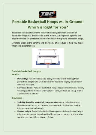Get the best adjustable portable basketball hoops in Mashpee