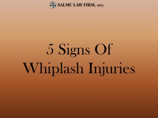 5 Signs Of Whiplash Injuries