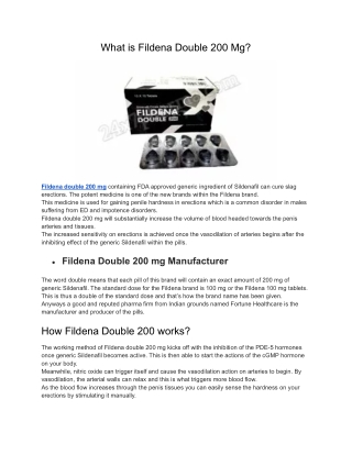 Fildena 120 mg Sildenafil Citrate Tablet