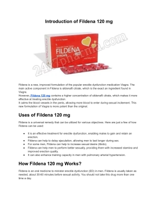 Fildena Double 200mg Sildenafil Citrate Tablet