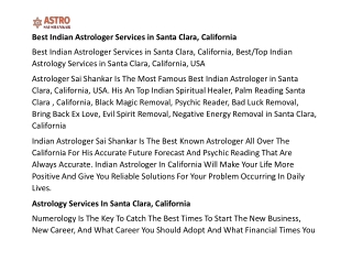 Best Indian Astrologer Services in Santa Clara