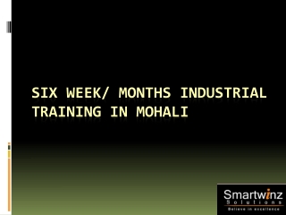 Six Week _Months Industrial Training in Mohali