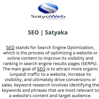 SEO  Satyaka