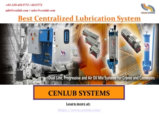 Best Centralized Lubrication System