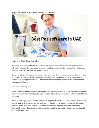Best Pos software in UAE