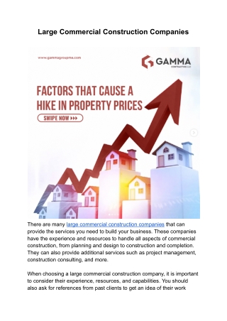 Large Commercial Construction Companies | Gamma Contracting