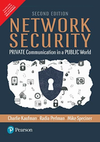 PDF/READ Network Security: Private Communication In A Public World, 2/E