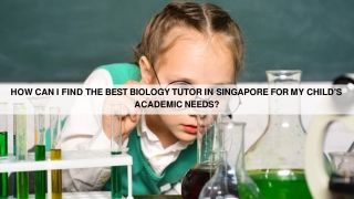 How Can I Find the Best Biology Tutor in Singapore for My Child's Academic Needs