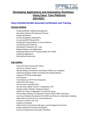 Cisco DevNet Associal Training Module