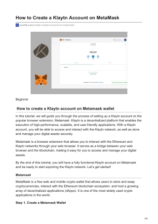 scortik.com-How to Create a Klaytn Account on MetaMask