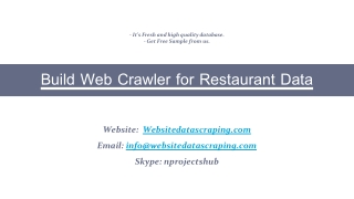 Build Web Crawler for Restaurant Data