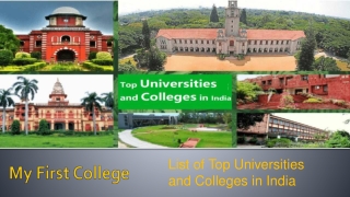 Top Universities and Colleges in India in 2023