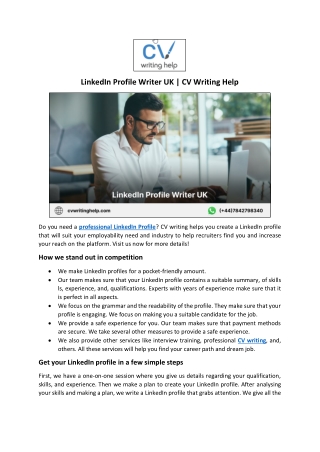 LinkedIn Profile Writer UK