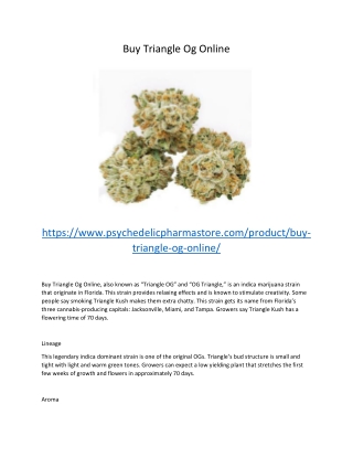 Buy Triangle Og Online