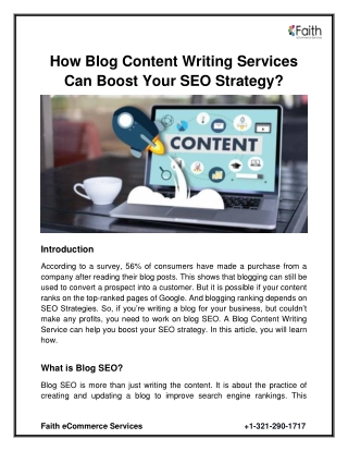 How Blog Content Writing Services Can Boost Your SEO Strategy