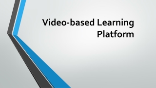 Video-based Learning Platform