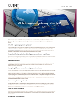 Global payment gateway: what is it?