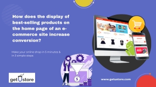 How does the display of best-selling products on the home page of an e-commerce site increase conve