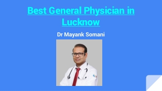 Best Endocrinologist in Lucknow - Dr Mayank Somani