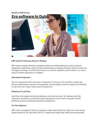 Erp software in Dubai