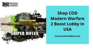 Shop COD Modern Warfare 2 Boost Lobby In USA