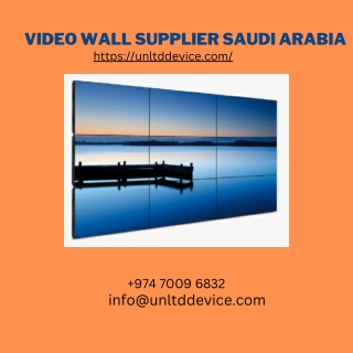 video wall supplier saudi arabia