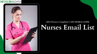 Get Nurse Sales Leads By Using Our Tele-Verified Nurse Email Database
