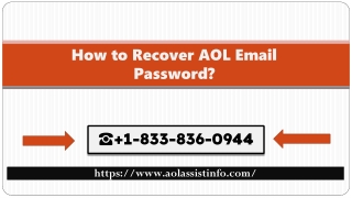 AOL Password Recovery or Reset Number  1(833)836-0944