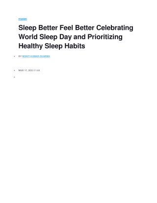 world sleep day