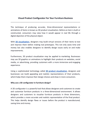 Visual Product Configurator For Your Furniture Business