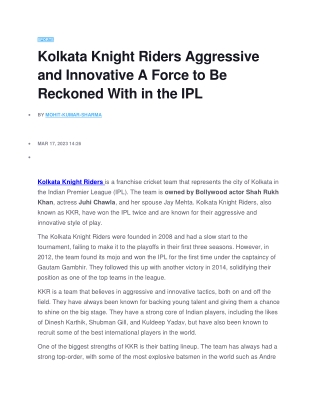 kolkata knight riders
