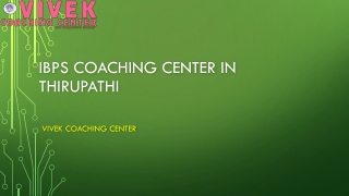 Ibps coaching center in thirupathi