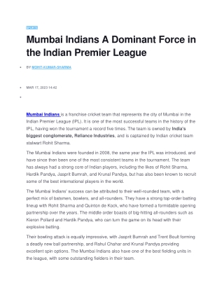 mumbai indian