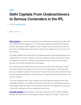 delhi capitals